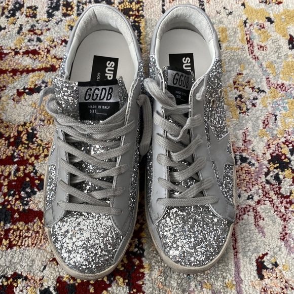 Golden Goose Superstar silver glitter 39 - Picture 5 of 11